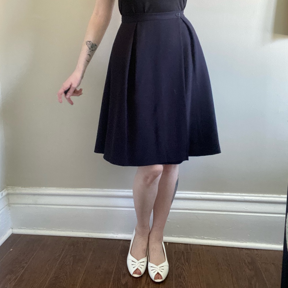 Giorgio Armani Vintage Navy Wrap Skirt